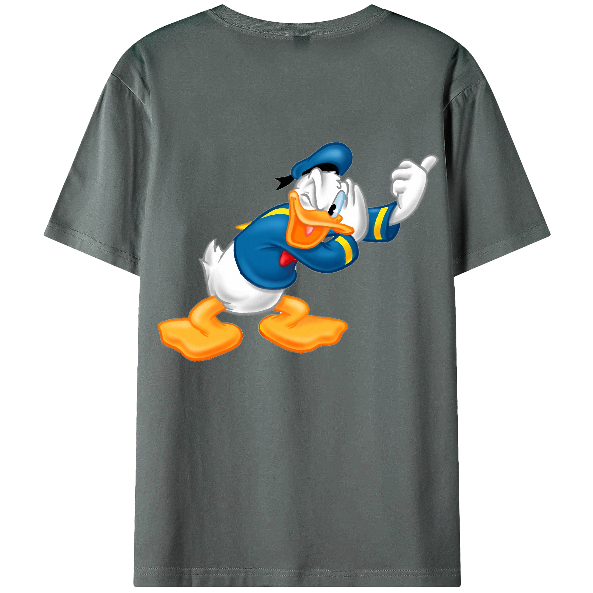 （画像用） ミッキーマウス Mickey Mouse 綿100％ メンズ半袖Tシャツ（バックプリント） 通気性